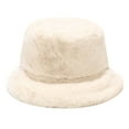 thumbnail image 1 of Women Bucket Hat Simple Fashion Solid Color Bucket Cap Fisherman Hat for Winter, 1 of 10