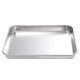 thumbnail image 1 of Bandeja rectangular de acero inoxidable de 1 pieza, práctica bandeja de fondo plano (plateada), 1 of 6