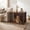 Rustic Brown, variant on LEDREM Wooden Dog Crate Furniture with Double Doors, 48" Kennel Side Table for Large Dogs, Removable Tray, Rustic Brown