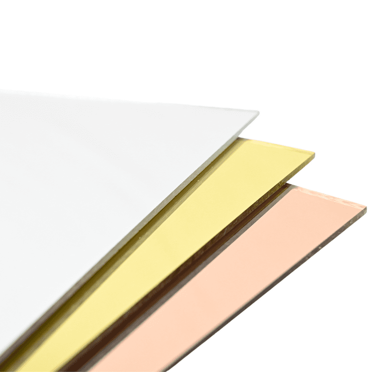 ACFENG 18 Acrylic Mirror Sheet,Rose Gold 12 x 12 Mirrored Acrylic Lucite Plexiglass Sheet (Actual Size 11.875 x 11.875)