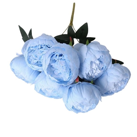 Artificial 7 Heads Peony Silk Flower Bouquet, Faux Peony Stems for Wedding Floral Arrangement, Home Office Tabletop Decoration, DIY Flower Wall Bridal Hand Bouquet