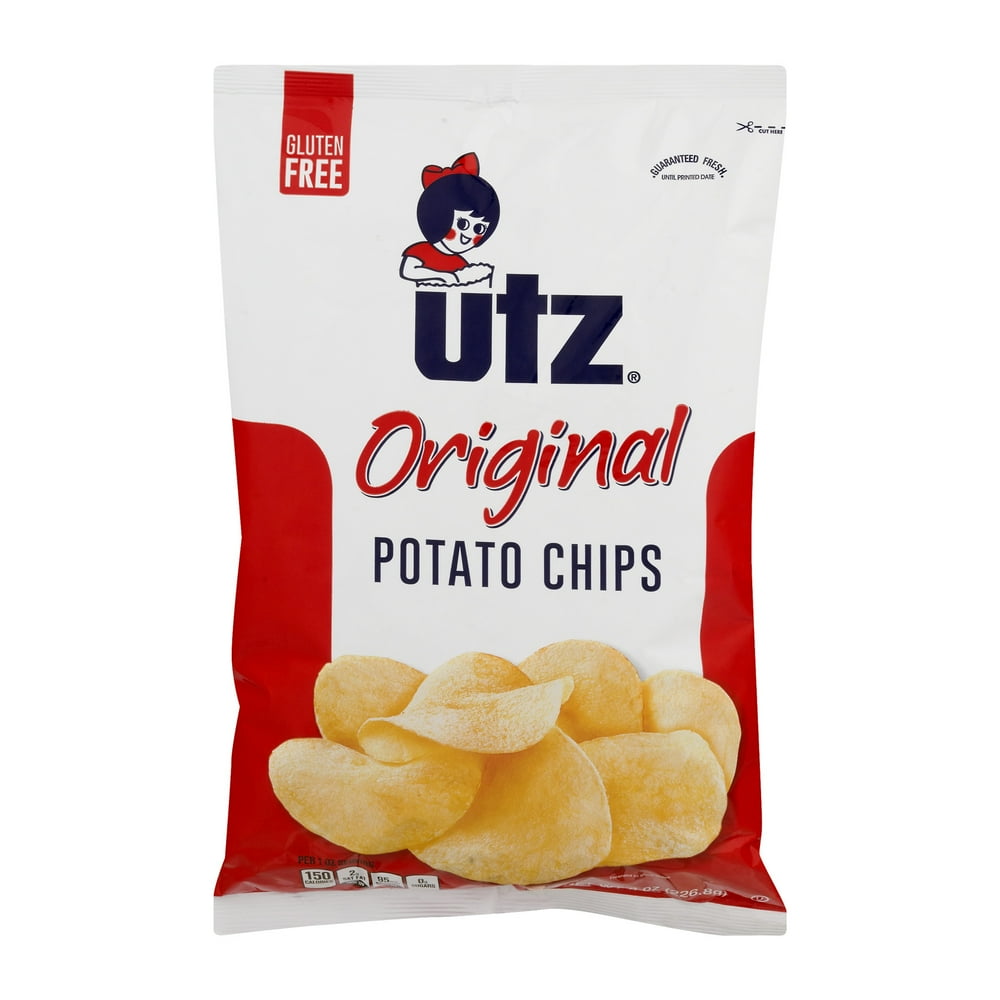 Utz GlutenFree Original Potato Chips, 8 Oz.