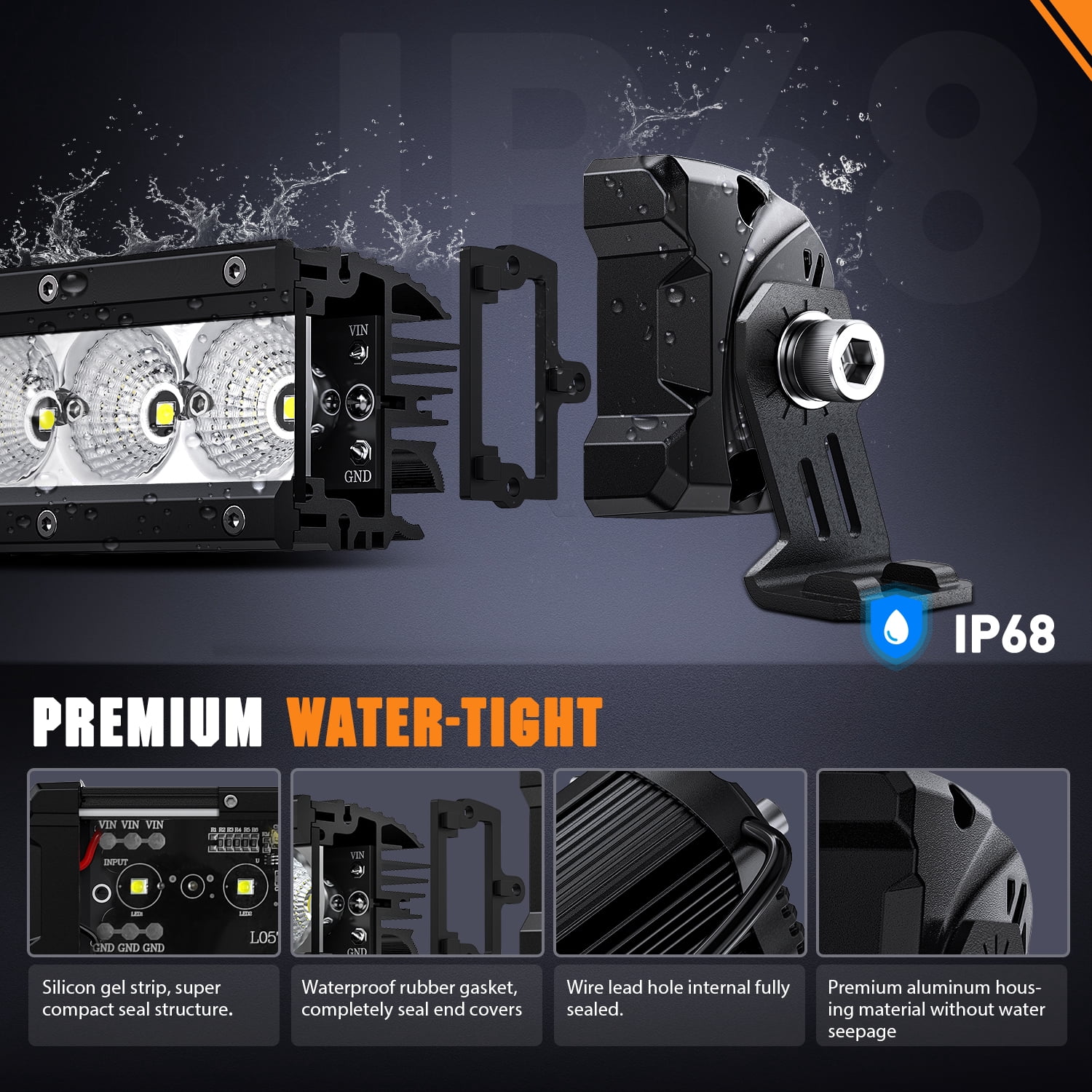Nilight Curved Led Light Bar 32 Inch 120W Flood Spot Combo Beam 12000LM Osram P8/5W Chips Offroad Single Row Slim Lights IP68 LED Driving Lights for UTV Truck RZR SUV ATV Boat