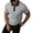 Gray, variant on T Shirts for Man Two-Tone Waffle-Weave Short-Sleeve Shirt with Collar,Sizes S-3XL