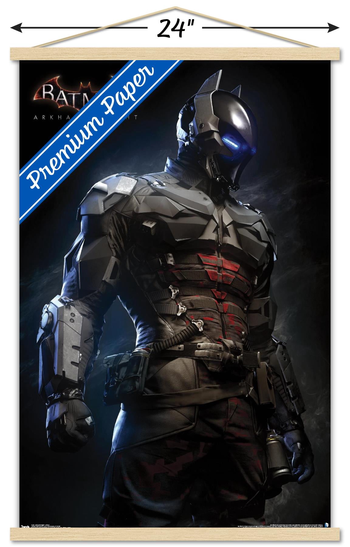 DC Comics Video Game - Arkham Knight - Armor Wall Poster with Wooden Magnetic Frame, 22.375" x 34"