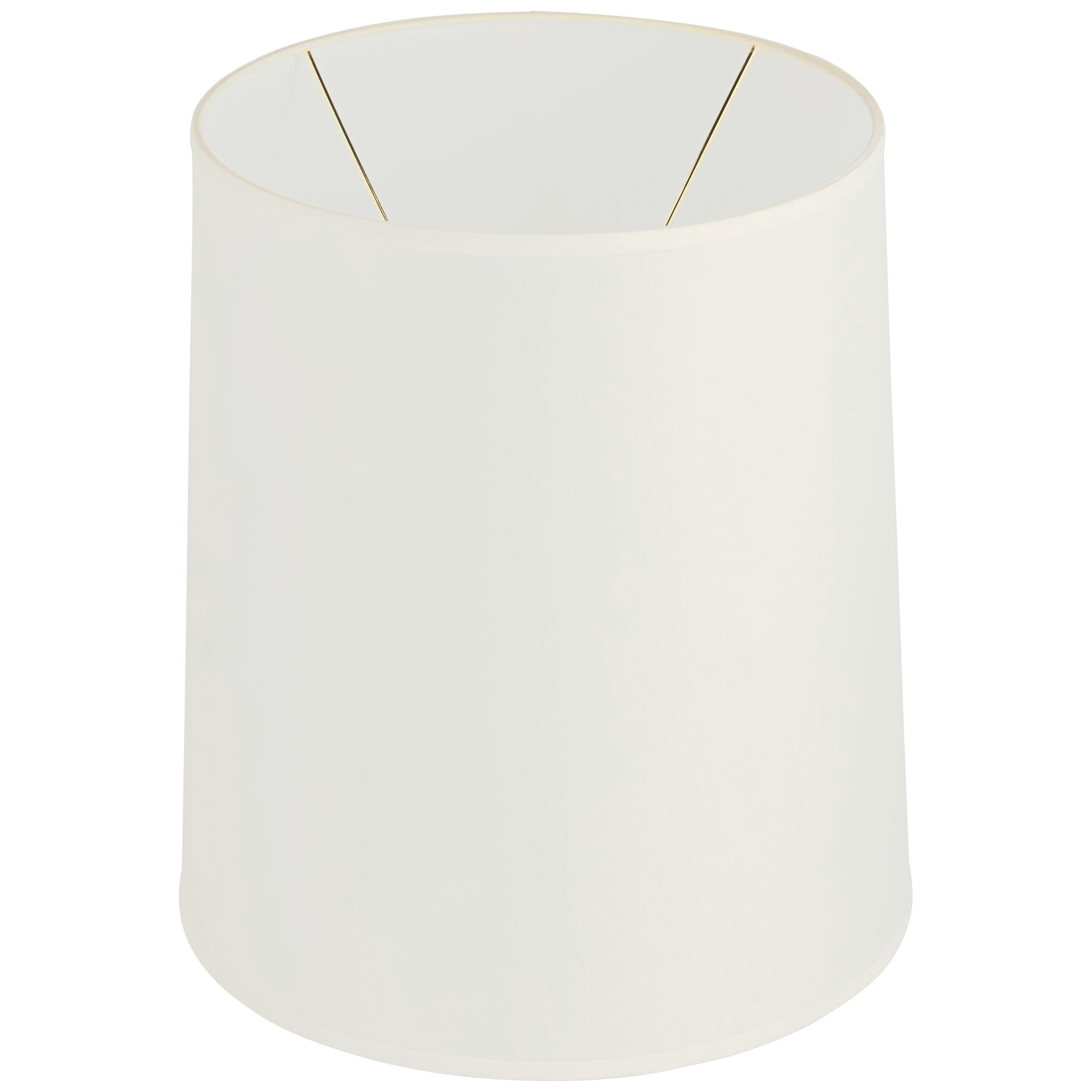 Springcrest Set of 2 Tall Drum Lamp Shades Off-White Large 14" Top x 16" Bottom x 18" High Spider Replacement Harp Finial Fitting