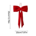 thumbnail image 3 of Zmeidao Christmas Velvet Bows Xmas Tree Toppers Bows Christmas Decorations for Window Wall Mantle Front Door Porch, Home Party Wedding Car Holiday Decor Supplies 7.9x13.8in, 3 of 6