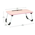 thumbnail image 4 of Mind Reader Foldable Bed Tray, Lap Desk with Fold-Up Legs, Freestanding Portable Table for Laptop, Tablet, Reading, Pink, 4 of 9