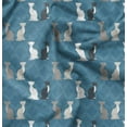 thumbnail image 1 of Soimoi Blue Rayon Fabric Quatrefoil Cat Animal Printed Craft Fabric by The Yard 42 Inch Wide, 1 of 6