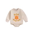 thumbnail image 1 of Mialoley Sister Matching Romper Outfits Letter Flower Print Long Sleeve Toddler Sweatshirt Fall Clothes, 1 of 9