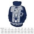 thumbnail image 2 of Football Cowboys Men's Women Vintage 3D Hooded Sweatshirt - All-Season Loose Fit Streetwear, 2 of 6