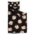 thumbnail image 2 of Black Christmas Santa Pattern Toddler Nap Mats for Kids Preschool,50"x20" Sleeping Mat Bag or Kids,Toddler Sleeping Bag,Toddler Nap Mat or Daycare, 2 of 6