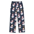 thumbnail image 2 of FORMRS Kids Pajama Pants with Pockets Size 9-10Y Boys Lounge Sleep Bottoms, Cartoon Snowman Star Pattern, 2 of 8