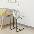thumbnail image 5 of HOMEBYTE Modern Tempered Glass Coffee Table End Table Side Table for Living Room,bedroom, Transparent, 5 of 9