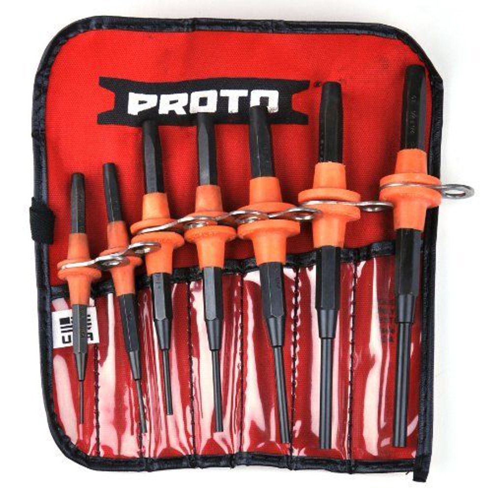PROTO J47ATT Drive Pin Punch Set,Hardened Steel