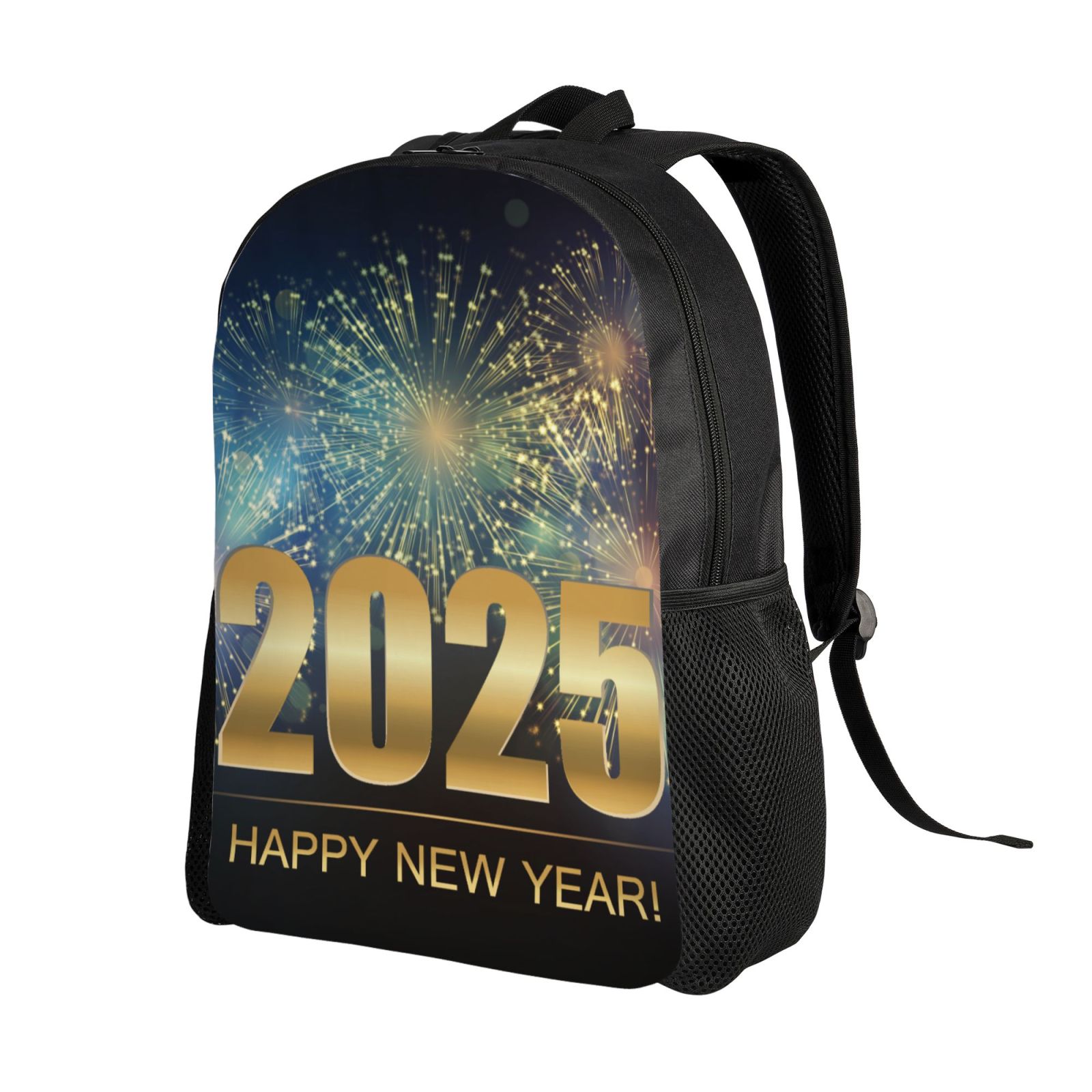 Xecao 2025 New Year 5 Print School Backpack with Laptop Compartment Small Travel Laptop Backpack for Women Men Waterproof College Backpack Simple School Bag