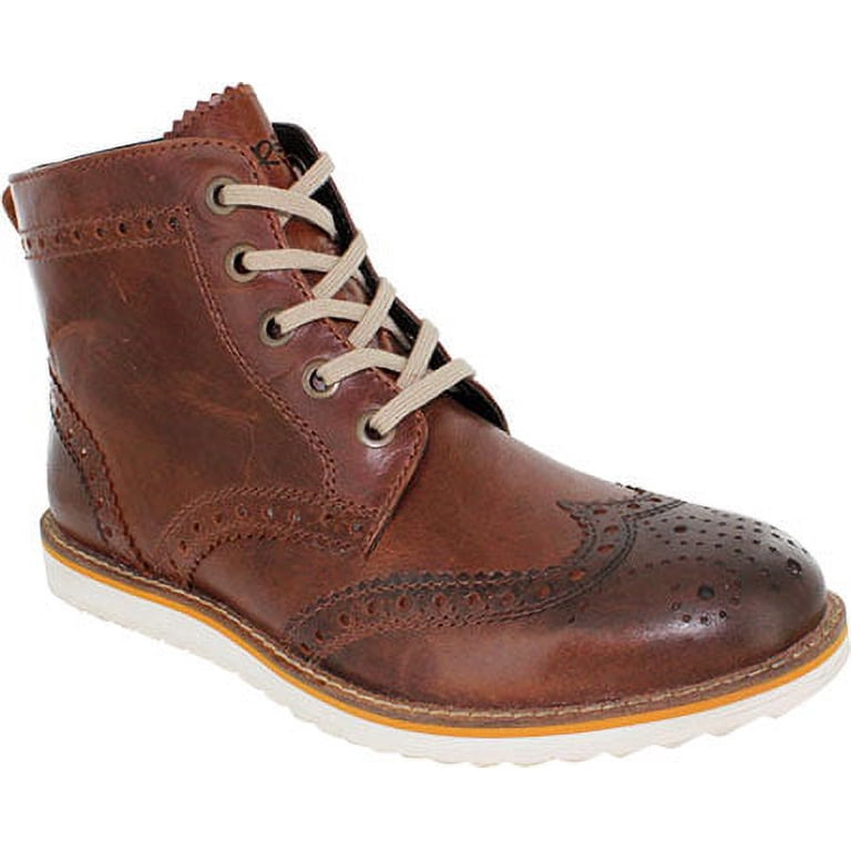 Crēvo Men’s Size 12 Leather Chukka Boots Brown Burnished Ankle Boots Amazon.com | Crevo Men main image 3