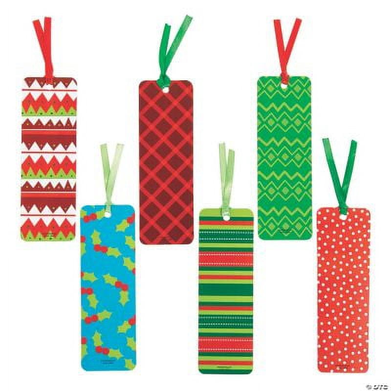 Fun Express Christmas Animal Bookmarks with Satin Ribbon, Multicolor, 250 Count
