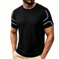 thumbnail image 2 of Qiyinn Men's Line Casual T-shirt For Summer Men Top, 2 of 6