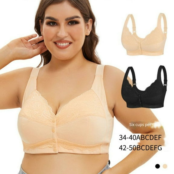 QNANSPI Women's Plus Size Bras,Jelly Bra,T-Shirt Bra Wireless Seamless Construction Support Push Up Side Smoothing Comfortable Everyday Wear