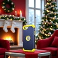 thumbnail image 2 of TGHTBA-for iPhone SE 2020 Case with Screen Protector,for iPhone SE 2022 Case,3 in 1 Shock Absorption Slim Fit Heavy Duty Hard PC Cover Soft Silicone Bumper Full Body Sturdy Cover,Navy Blue/Yellow Blu, 2 of 4