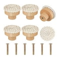 thumbnail image 2 of Abbracc Boho Rattan Dresser Knobs Wooden Rattan Drawer Knobs for Dresser, 2 of 9
