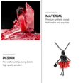 thumbnail image 4 of Girl Decorative Necklace Long Cartoon Crystal Necklace Simple Funny Pendant Chain for Woman (Red), 4 of 4