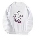 thumbnail image 4 of Sudadera con cuello redondo para mujer, Tops de manga larga, sudadera con cuello redondo para desplazamientos, viajes, deportes de primavera, Camping XL, 4 of 10