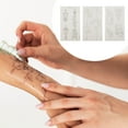 thumbnail image 4 of Unique Bargains 3 Pcs Realistic Fake Tattoos Plants Pattern Temporary Tatto for Adult Gray, 4 of 5