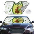 thumbnail image 2 of Kdxio Avocado with Glasses Print Windshield Sun Shade,UV Rays and Sun Heat Protection,Sunshade for Car Windshield,Car Shade Front Windshield - Small, 2 of 6