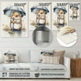 thumbnail image 4 of Designart "Hamster with an Umbrella on a Rainy Day" Animal Hamster Metal Wall Art Prints, 4 of 5