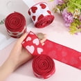 thumbnail image 3 of 10M Valentine's Day Polyester Heart Printed Ribbon Red 2-1/2 inch(63~65mm) 10.94 Yards(10m)/set, 3 of 6