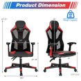 thumbnail image 2 of Gymax Chaise de Bureau Pivotante pour Ordinateur de Jeu w/ Mesh Réglable Dos Rouge, 2 of 10