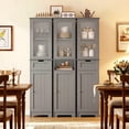 thumbnail image 4 of Homfa Narrow Kitchen Pantry Storage Cabinet, 67" Slim Pantry Cabinet with Drawer and Door, Space-Saving Freestanding Storage Cabinet for Small Place, Gray, 4 of 7