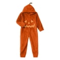 thumbnail image 2 of Halloween Fleece Onesie for Women Pumpkin Hooded One Piece Soft Plush Halloween Pumpkin Costume Hooded Pumpkin Pajamas for Halloween Party Cosplay, Lounge & Sleepwear Jumpsuit, 2 of 6