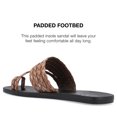 thumbnail image 3 of Journee Collection Womens Zindy Raffia Slip On Slide Sandal, 3 of 6