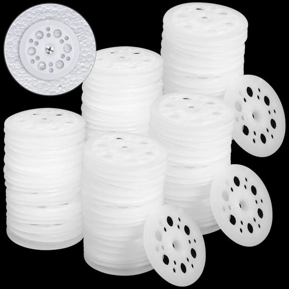 500 Pcs 46mm/1.81in Plastic Washers, Load Spreading Polypropylene Washers for Fixing and Supporting Rigid Foam Insulation Panels and Sheets, Flat Foam Board Washers for Screws Fastening