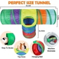 thumbnail image 3 of WLGJL Rabbit Toys, Bunny Tunnels & Tubes, Collapsible 3 Way Rabbit Hideout Tunnel with Chew Toys for Bunny Guinea Pig Ferret Kitten, 3 of 6