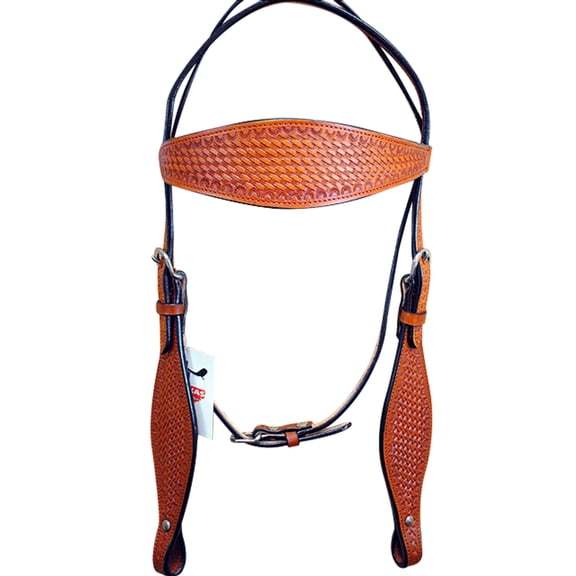 Hilason Western Horse Headstall Bridle American Leather Saddle Tan