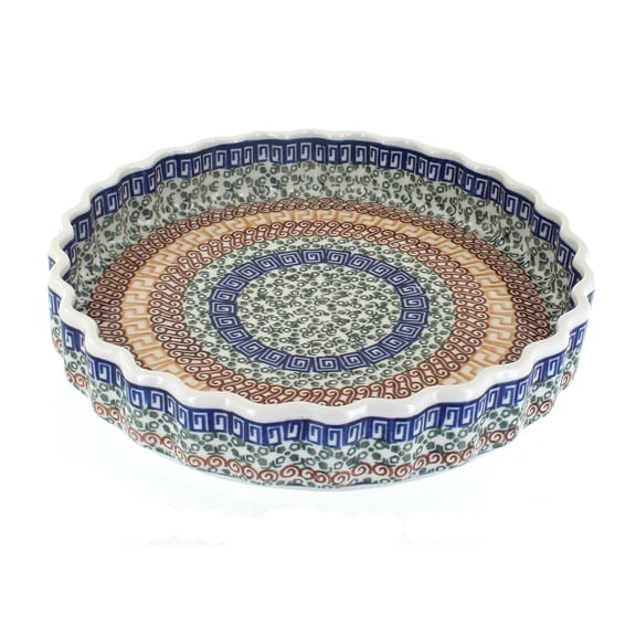 Blue Rose Polish Pottery Athena Torte Plate