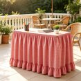 thumbnail image 3 of Gingham Table Skirt, 6ft Desk Skirts for Teacher Desk, Ruffled Hook and Loop Teacher for Teacher Desks, Parties and Display Tables, Red, 3 of 7