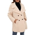 thumbnail image 3 of Yuemengxuan Female Stylish Solid Color Turn-Down Collar Long Sleeve Overcoat with Pockets, 3 of 6
