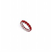 Fine Jewelry Vault UBUAGR500R226225-116RS8 Created Ruby Eternity Band 925 Sterling Silver, 5.00 CT - Size 8