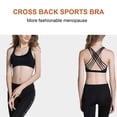 thumbnail image 4 of Qarigey Sujetadores deportivos Entrenamientos Fitness Sujetador Firmeza Apasionado Handy Back Diseño único Sin costuras para mujer Chica Negro M Type2 NO2 Qarigey AP008686-06, 4 of 6