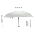 thumbnail image 4 of Unique Bargains 1 Pcs Compact Umbrella Thickened Black Vinyl Moonlight White, 4 of 6