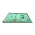 thumbnail image 2 of Ahgly Company Machine Washable Indoor Rectangle Animal Turquoise Blue Traditional Area Rugs, 8' x 12', 2 of 4