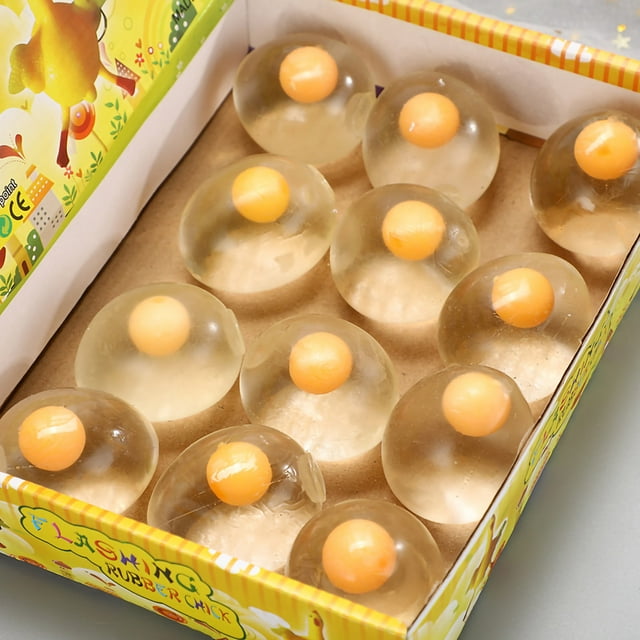 Bolas de yema de huevo transparentes BuyWeekMX 12 piezas TPR