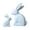 White, variant on 2Pieces Handcarved Wooden Bunnies Decorations Rabbits Figurines Ornaments for Easters and Springtimes Home Accent Gift