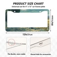 thumbnail image 7 of Aluminum License Plate Frame 2 Pack Car Exterior Accessory Car Tag Holder for Front Rear Plates Cars Decor Black Cat Walking Fields, 7 of 7
