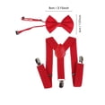 thumbnail image 2 of Kids Y Back Suspender and Bow Tie Set 2 Piece Dress Up Outfit for Boys - Style M, 2 of 6